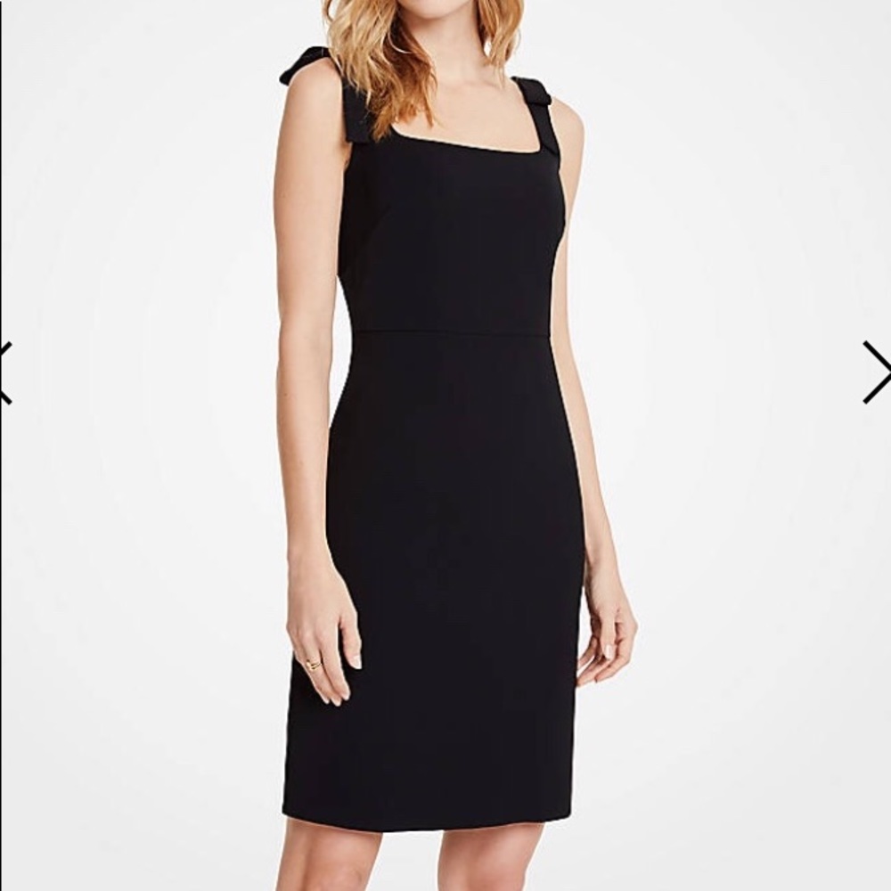 Bow Strap Sheath Dress - Picture 1 of 4